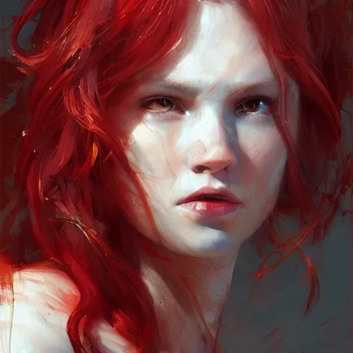 Prompt: elf manl, long red hair, beautiful and handsome features, portrait, painting by alphonse muca, greg ruthowski, craig mullins, ruan jia, wlop, very beautiful and detailed, artstation, high quality