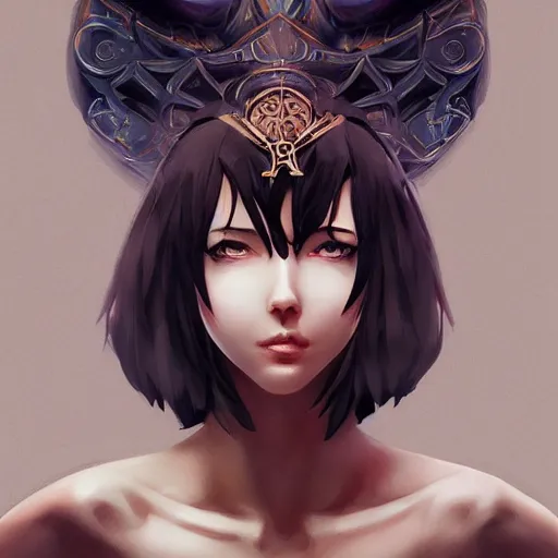 Prompt: personification of justice, by wlop and artgerm, very coherent symmetrical artwork, ultra HD, 4k, hyper realistic