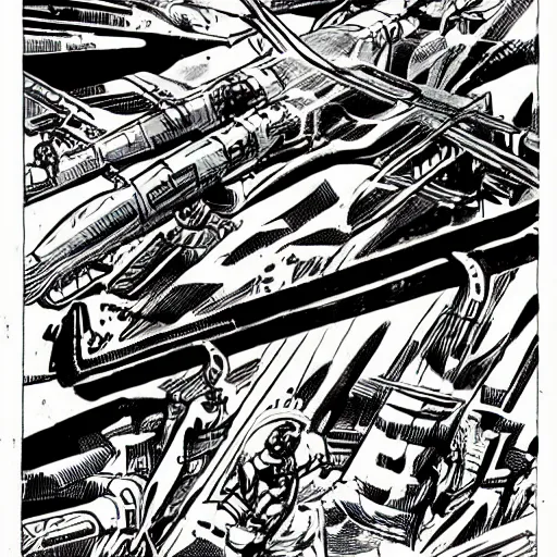 Image similar to a sci - fi god of blades, art by jack kirby, greeble tech