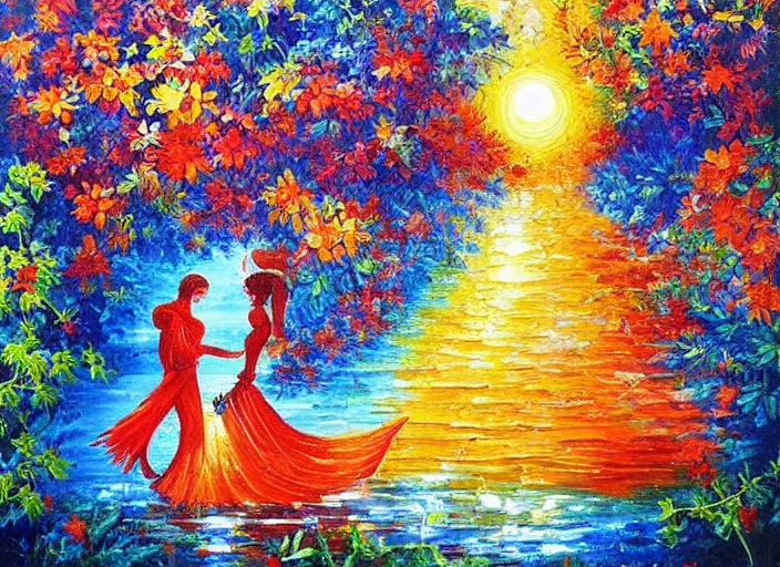 Image similar to beautiful painting with the theme of love, masterpiece