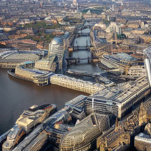 Image similar to 4 k photograph of the london from a hot air balloon