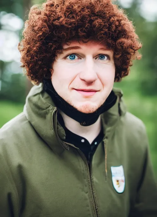 Image similar to portrait photo still of real life kyle broflovski, 8 k, 8 5 mm, f. 1 4