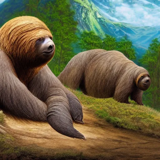 Image similar to giant ground sloth scenic hd nature photography