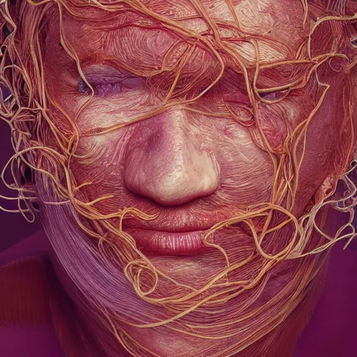 Image similar to mom’s spaghetti, hyperrealistic render, highly detailed, 4k, artstation