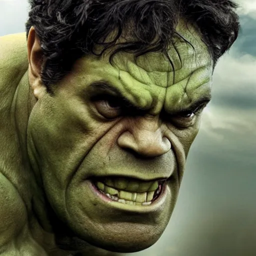Image similar to mark ruffalo as the hulk asking for a refund