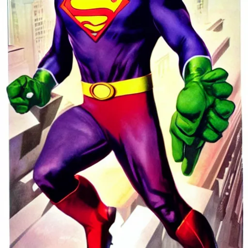 Image similar to a super hero by alex ross