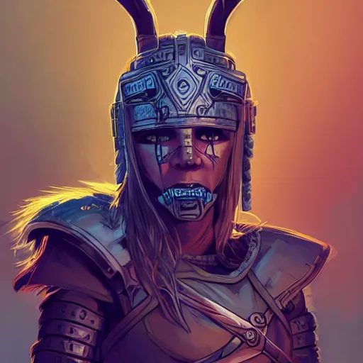 Image similar to cyberpunk viking helmet mask warrior goddess robot ninja fantasy, art gta 5 cover, official fanart behance hd artstation by jesper ejsing, by rhads, makoto shinkai and lois van baarle, ilya kuvshinov, ossdraws