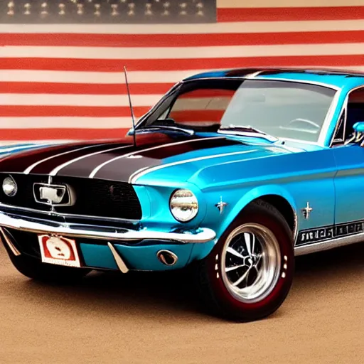 Image similar to photo of 1 9 6 8 - mustang combined with a horse