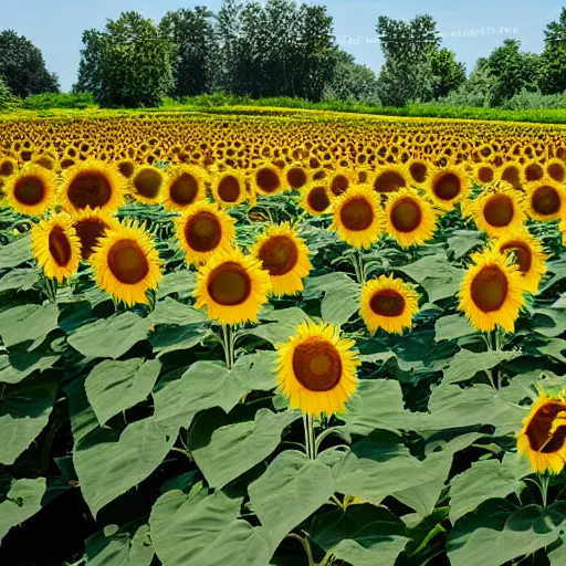 Image similar to sunflower field blooming