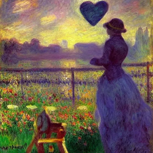 Prompt: beautiful painting of companion cube in a beautiful landscape, monet, rhads, renoir, degas