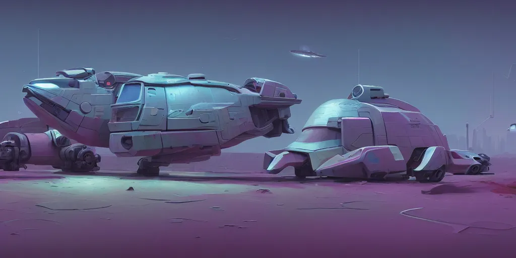 Image similar to Hard Surface Shape Form Exploration, Detailed, 8k, sci-fi, pastel colors, props, panel, concept, simon stalenhag ,syd mead, vehicle, speeder, parts,modular, insane detail