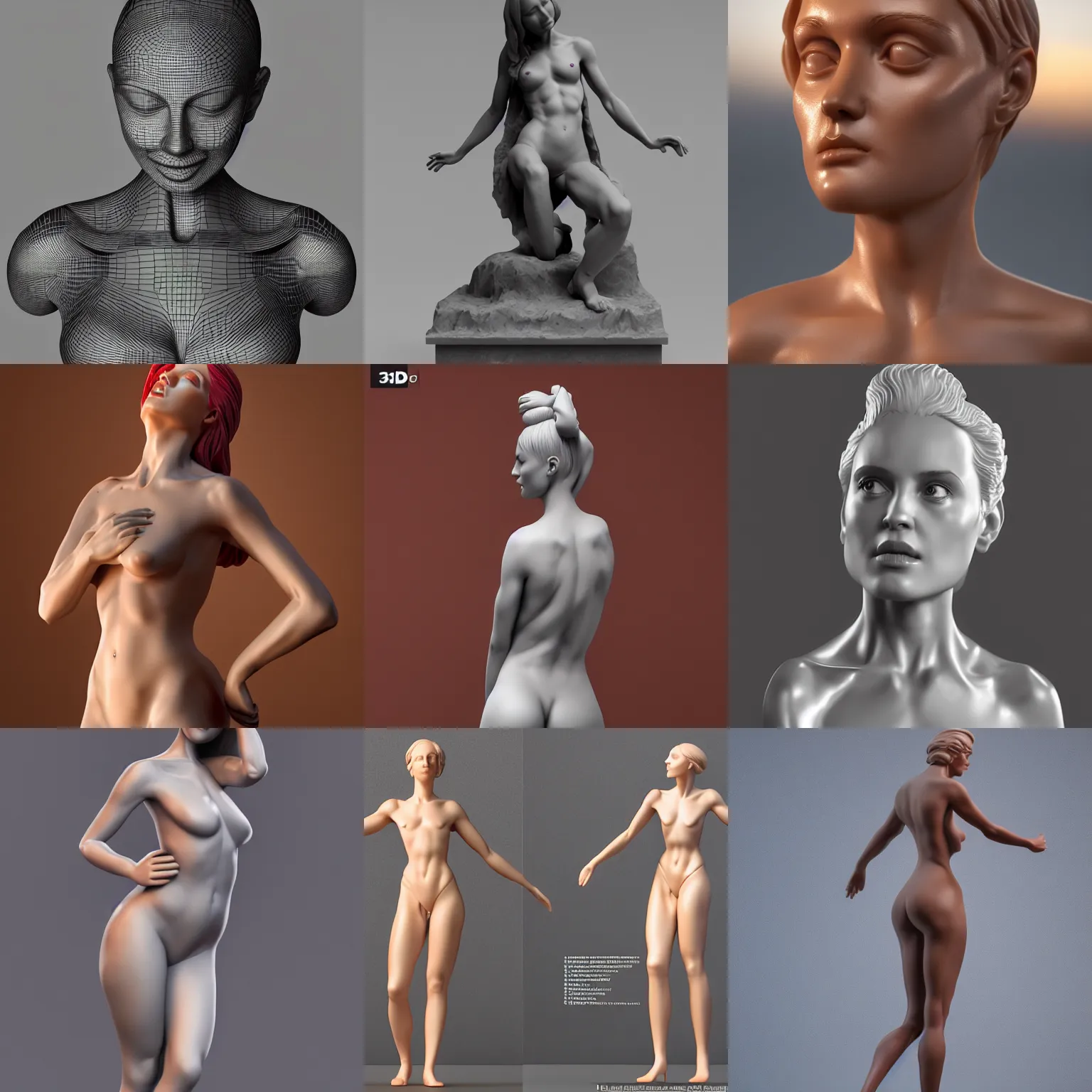 Prompt: 3D resin highly details miniature, woman, prefect body, standing, realistic 8K Bernini Sculpture, Introduction factory photo, Product Introduction Photo, Hyperrealism. Subsurface scattering, raytracing, Octane Render, Zbrush, Full body, simple background