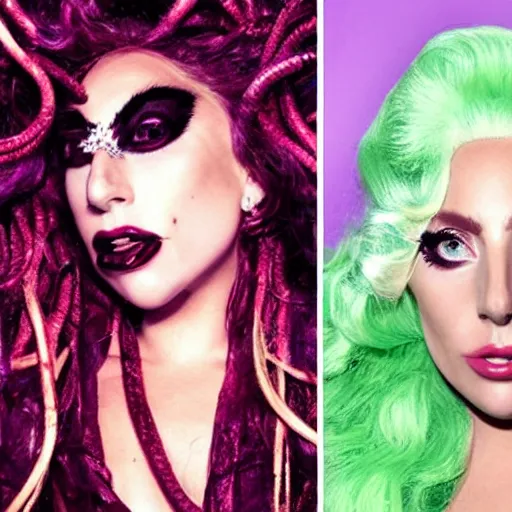 Image similar to lady gaga as medusa