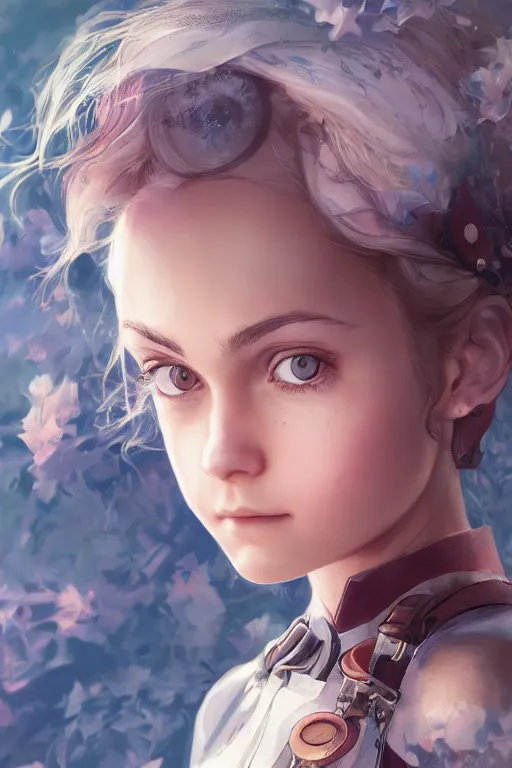 Image similar to character portrait of Annasophia Robb with gorgeous detailed eyes, color page, tankoban, 4 k, tone mapping, doll, akihiko yoshida, james jean andrei riabovitchev marc simonetti, yoshitaka amano, willowy frame,