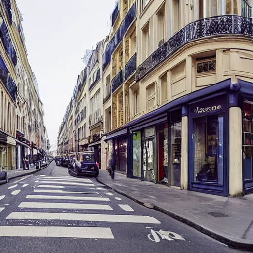 Image similar to une rue de paris en 2 0 2 0