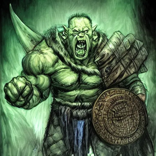 Prompt: dnd orc, by Jim Lee
