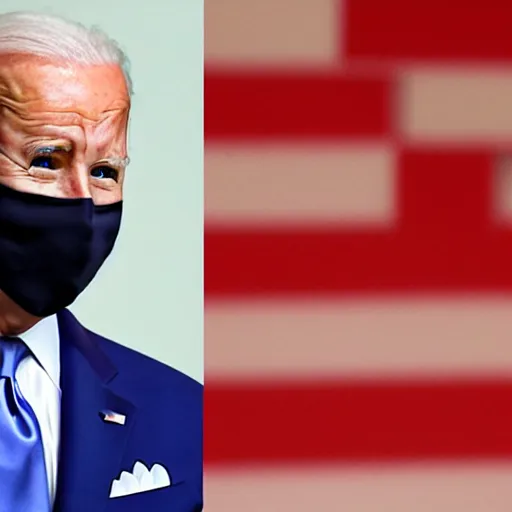 Image similar to joe biden with a headcrab on his head