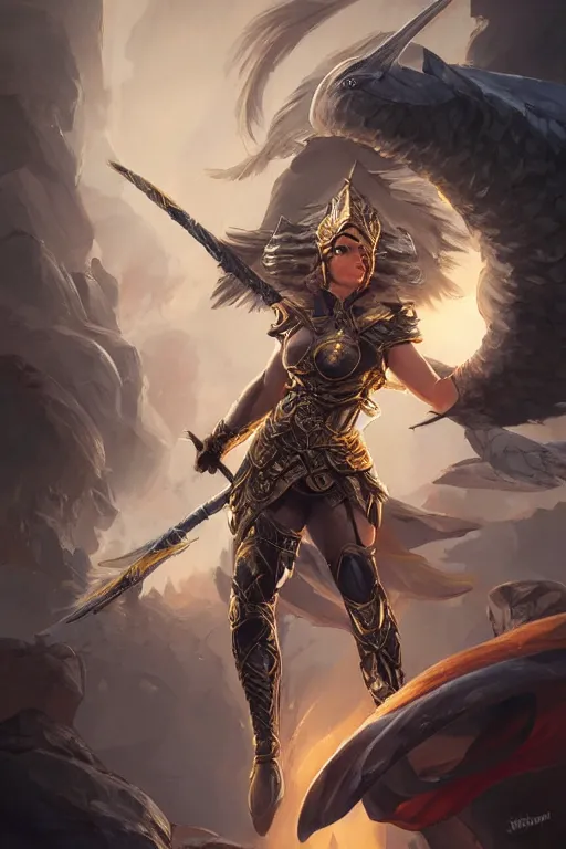 Image similar to amazon valkyrie athena, d & d, fantasy, portrait, highly detailed, headshot, digital painting, trending on artstation, concept art, sharp focus, illustration, art by artgerm and greg rutkowski and magali villeneuve