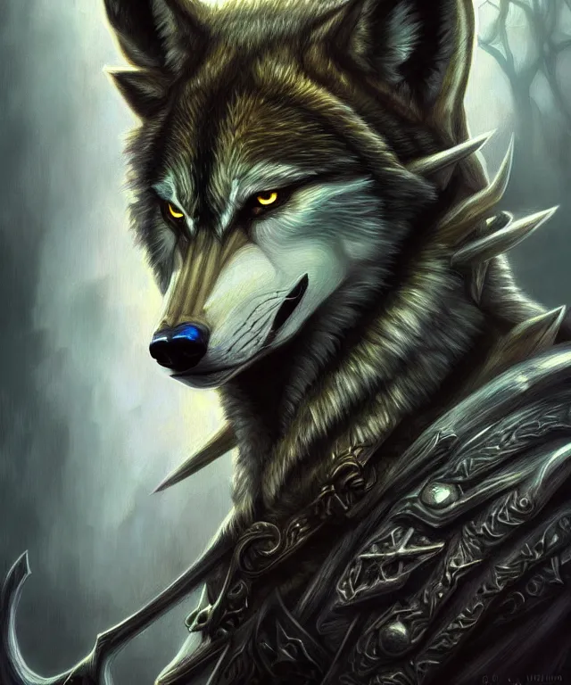 Image similar to dark fantasy, link legend of Zelda twilight Princess portrait morphing into a wolf, dark surrealist , fantasy, intricate, elegant, highly detailed, digital painting, artstation, concept art, smooth, sharp focus, illustration, art by artgerm and greg rutkowski and alphonse mucha