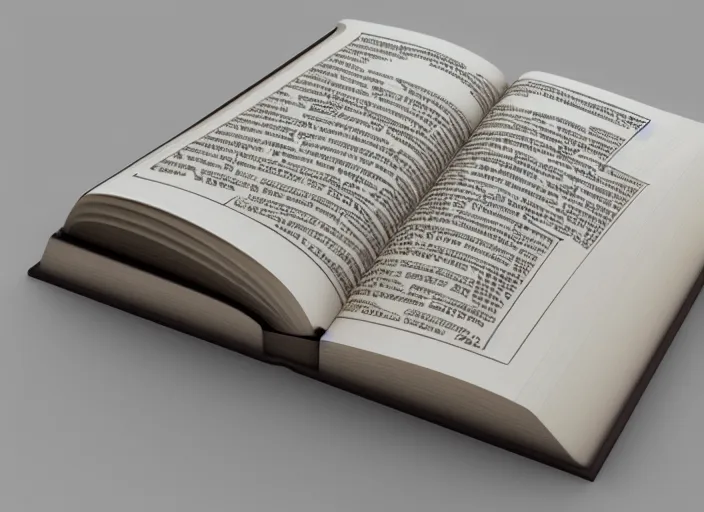 Image similar to open book without text 3D render