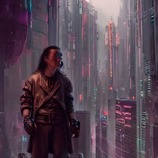 Image similar to Cyberpunk Hobbit