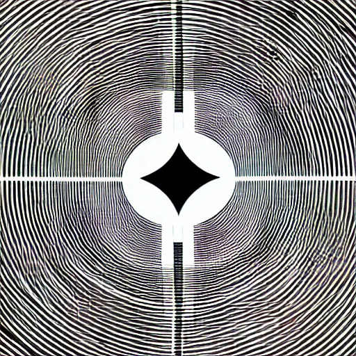 Image similar to black and white symbol by karl gerstner, monochrome, 8 k scan, centered, symetrical, satisfying, bordered