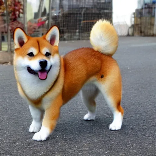 Image similar to crossbreed of a shiba inu and welsh corgi pembroke, photo