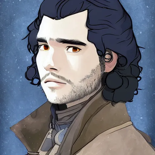 Image similar to john snow with Studio Ghibli art style, artstation hall of fame gallery, editors choice, #1 digital painting of all time, most beautiful image ever created, emotionally evocative, greatest art ever made, lifetime achievement magnum opus masterpiece, the most amazing breathtaking image with the deepest message ever painted, a thing of beauty beyond imagination or words