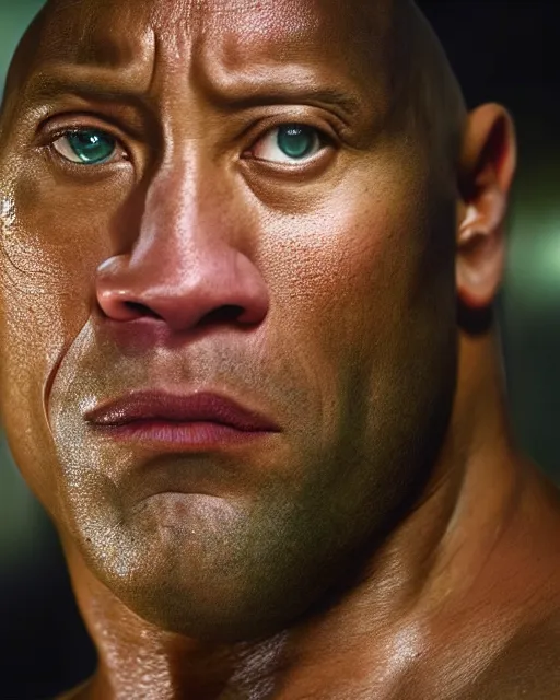 Image similar to film still close - up shot of dwayne johnson as john coffey from the movie the green mile. photographic, photography