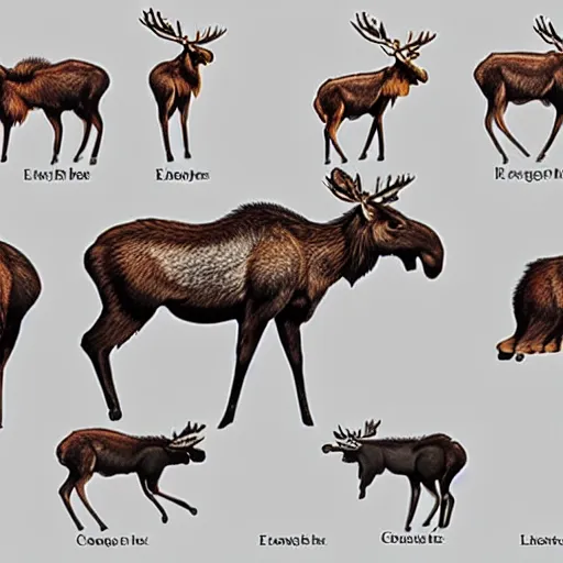 Image similar to speculative evolution of a moose