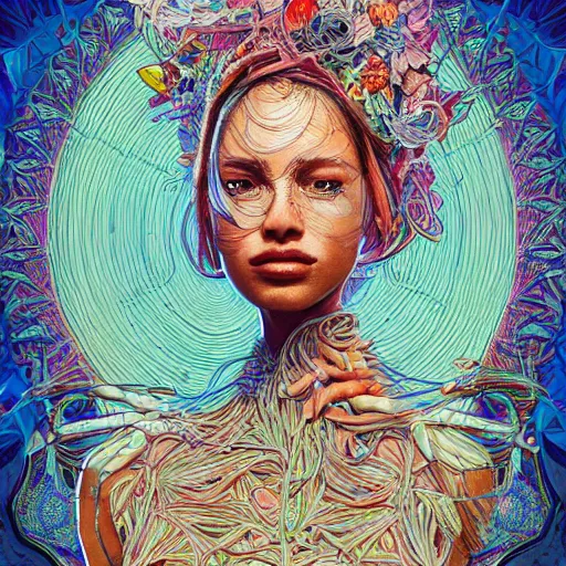 Prompt: the portrait of an incredibly beautiful and sophisticated latina woman partially made of onions of all colors, an ultrafine detailed illustration by james jean, final fantasy, intricate linework, bright colors, behance contest winner, vanitas, angular, altermodern, unreal engine 5 highly rendered, global illumination, radiant light, detailed and intricate environment