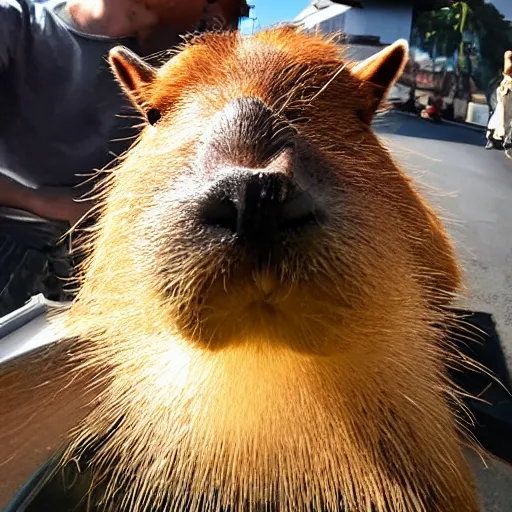 Image similar to capybara smoking a blunt