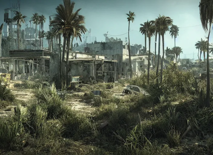 Image similar to algiers post apocalyptic, vegetation, ultra realistic, insane details, cinematic, epic composition, unreal engine, octane render