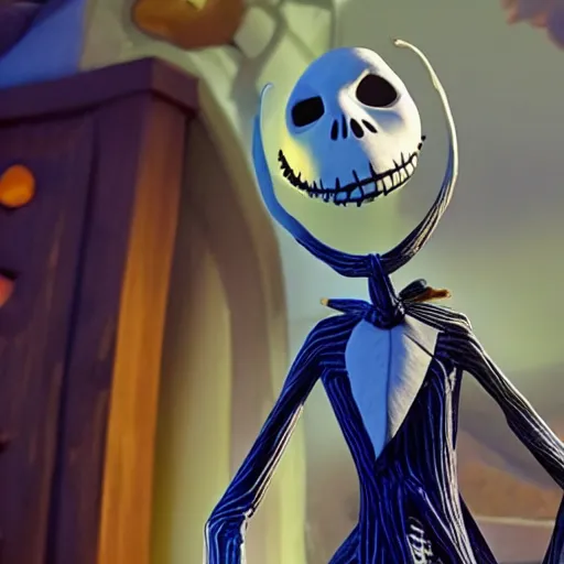 Image similar to animated film still of jerma in the nightmare before christmas, hyperrealistic, ultra realistic, realistic, highly detailed, epic, hd quality, 8k resolution, body and headshot, film still