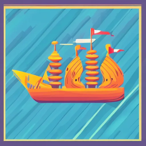 Image similar to Ship in a bottle, sticker, colorful, illustration, highly detailed, smooth and clean vector curves, no jagged lines, vector art, smooth