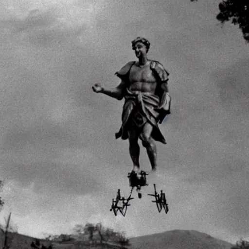 Image similar to julius caesar flying a drone