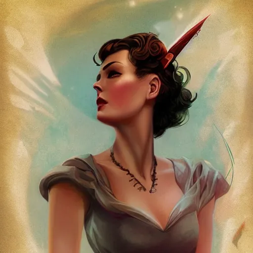 Image similar to a retro pinup by charlie bowater and anna dittmann and olivia de berardinis.