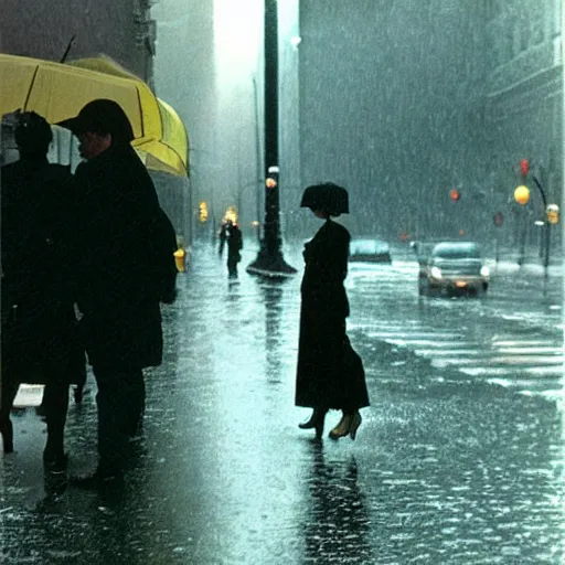 Image similar to rainy new York daydream by Saul Leiter