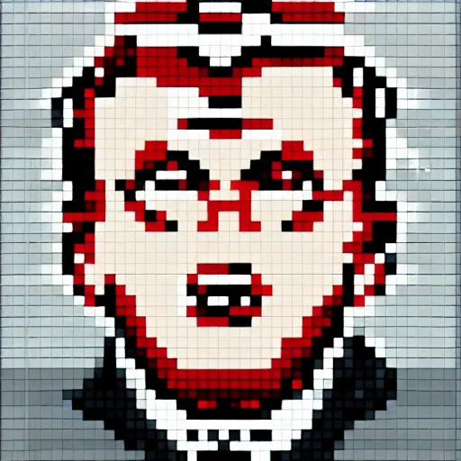 Image similar to 2 d pixel art of donald trump