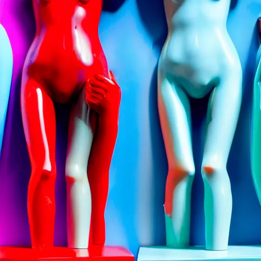 Prompt: melting plastic mannequins, photograph, hyperrealism, 4k, ultra quality