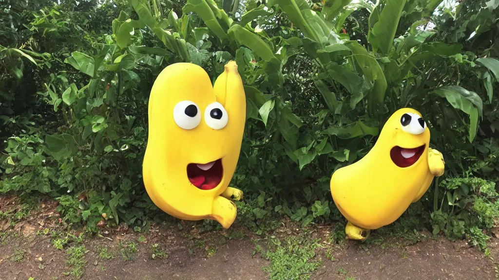 Prompt: a very happy banana face, vivid