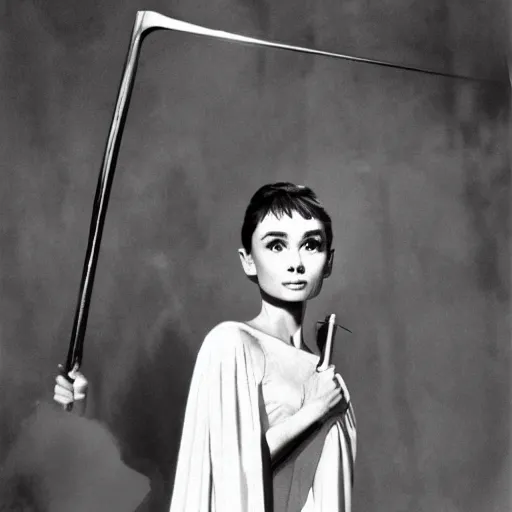 Prompt: Audrey Hepburn as Joan of arc