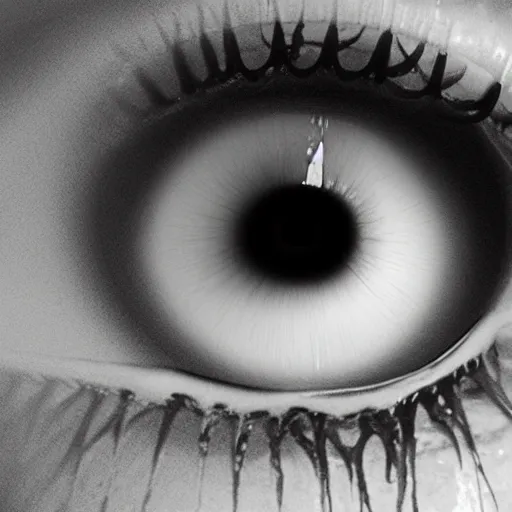 Image similar to eyeball that has the iris of a swimming pool, award winning photo, 3d art, moody lighting,