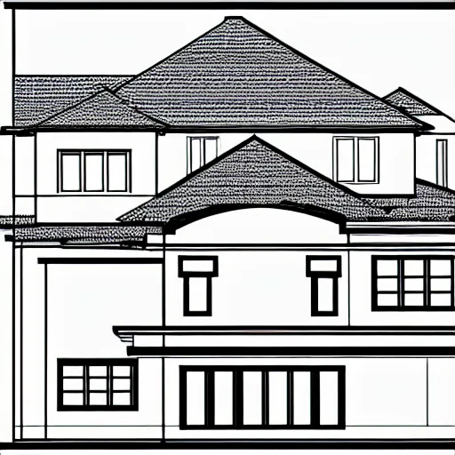 Modern house drawing | Free SVG-saigonsouth.com.vn