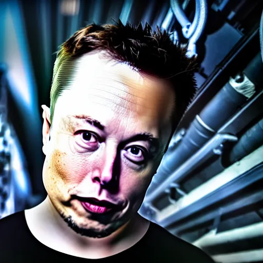 Image similar to elon musk as a hacker in the matrix, modelsociety, radiant skin, huge anime eyes, rtx on, perfect face, directed gaze, intricate, sony a 7 r iv, symmetric balance, polarizing filter, photolab, lightroom, 4 k, dolby vision, photography award