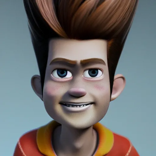 Image similar to detailed portrait photo of jimmy neutron