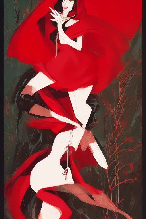 Image similar to little red ridinghood by sho murase