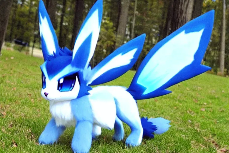 Prompt: real life glaceon pokemon, cute!!!, heroic!!!, adorable!!!, playful!!!, fluffly!!!, happy!!!, cheeky!!!, mischievous!!!, ultra realistic!!!, autumn, clear weather, golden hour, sharp focus