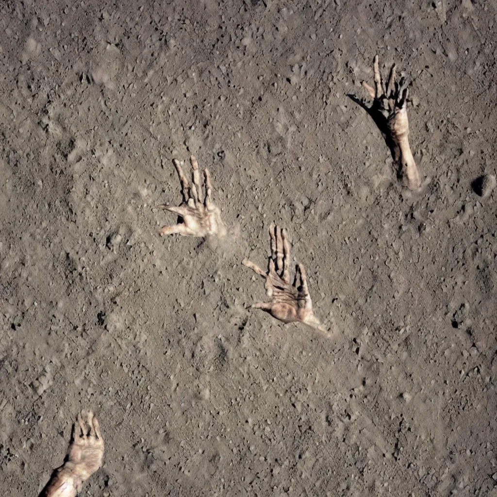 Prompt: a huge skeletal hand grasps earth from space