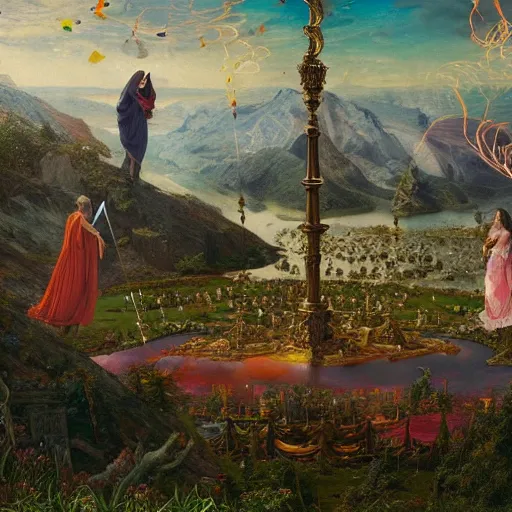 Image similar to a beautiful and highly detailed matte painting of magical tarot cards floating in the midst of magical explosions, intricate details, epic scale, insanely complex, 8 k, sharp focus, hyperrealism, very realistic, by caspar friedrich, albert bierstadt, james gurney, brian froud,